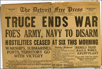 Quand a été signé l'Armistice ?