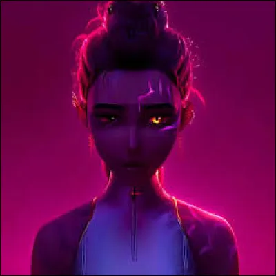 De quelles couleurs est son il droit lorsqu'elle est sous sa forme de démone ?