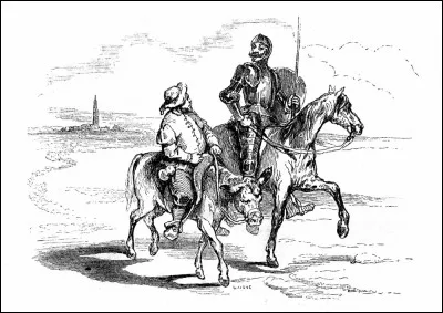 Comment s�appelle l�&eacute;cuyer de Don Quichotte, qui l�accompagne sur son &acirc;ne nomm&eacute; Grison ?