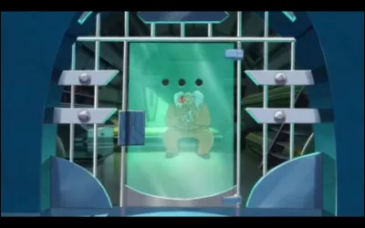 Dans quelle saison apparaît lantagoniste Docteur Gray, en tenue de prisonnier et enfermé dans une cellule de détention du WOOHP ?