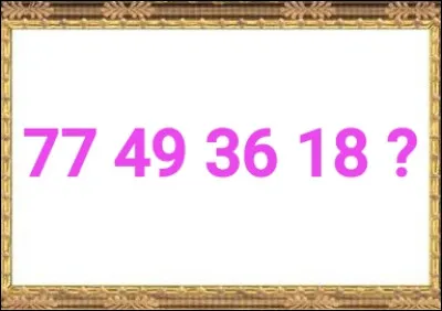 Quel chiffre ou nombre complète cette suite ?