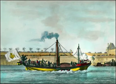 En quelle année lÉlise devient-il le premier navire à effectuer une traversée de la Manche uniquement à la vapeur ?