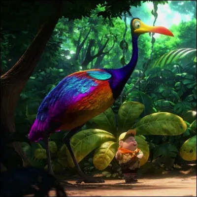 Dans quel film d'animation Pixar voit-on cet oiseau rarissime, haut de 4 m&egrave;tres, incapable de voler et baptis&eacute; Kevin par le h&eacute;ros ?