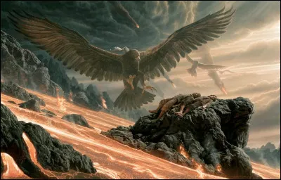 Dans quelle saga, les protagonistes, plac&eacute;s en f&acirc;cheuse posture, sont-ils souvent secourus par ces Grands Aigles ?