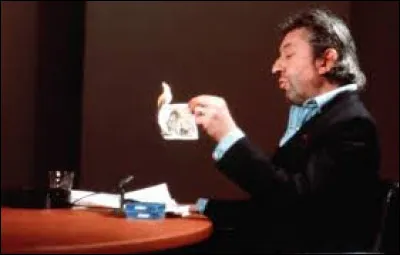 C'est un billet de 500 francs que Serge Gainsbourg a brûlé sur un plateau de télévision en 1984.