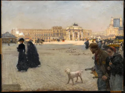 Quel peintre a représenté la "Place du Carrousel" ?