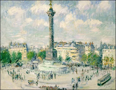 Quel peintre a représenté la "Place de la Bastille" ?