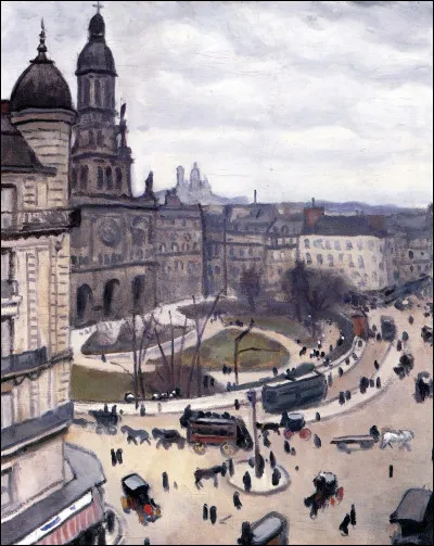 Quel peintre a représenté la "Place de la Trinité" ?