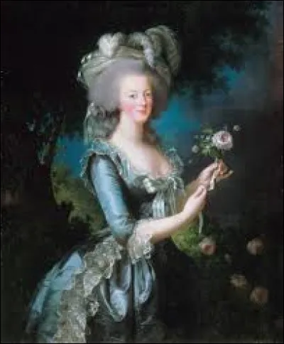 En 1783, quel peintre rococo a réalisé ce portrait de la reine de France, Marie-Antoinette (1755-1793), tenant une rose à la main ?