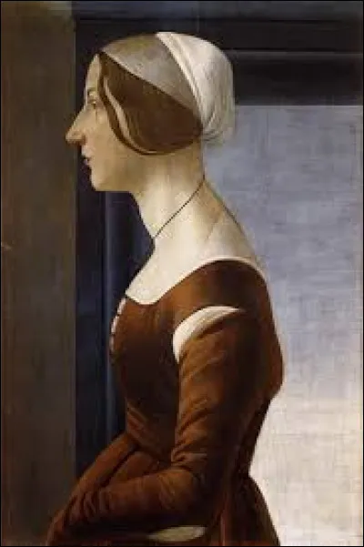 Datant de 1485, ''Portrait de jeune femme'' est une tempera sur bois. Quelle artiste de la Première Renaissance a réalisé ce tableau ?
