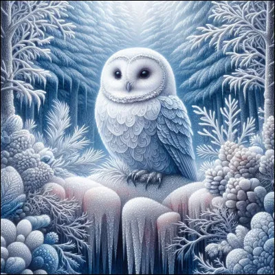 Comment s'appelle cette chouette dont le mâle est entièrement blanc ?