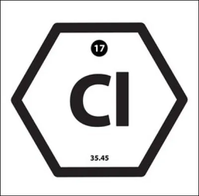 Quel élément est présent sur le tableau périodique sous le symbole « Cl » ?