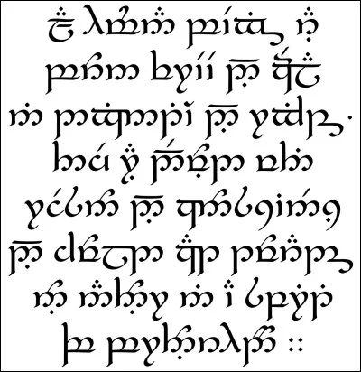 Fëanor crée-t-il la forme finale des tengwar utilisée par les Elfes du Second et Troisième Âge ?