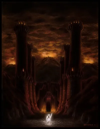 Que porte Fingolfin lorsquil se rend aux portes dAngband ?