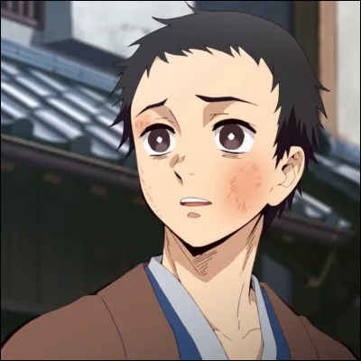 Durant la première mission de Tanjiro et Nezuko, au village où un démon enlève les jeunes filles, comment s'appelle le jeune garçon dont la fiancée a été enlevée par un démon ?