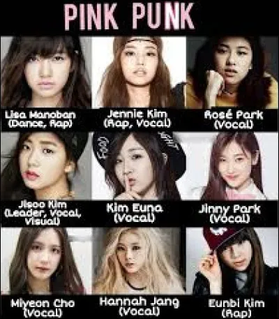 Le groupe Blackpink est composé de 9 membres.