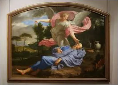 Entre 1650 et 1654, quel classiciste a réalisé cette toile intitulée ''Le Sommeil d'Élie'' ?