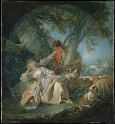 À quel rococo doit-on cette toile intitulée ''Le Sommeil interrompu'', en 1750 ?