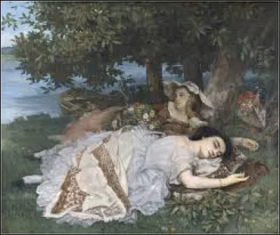 En 1857, quel réaliste a peint cette toile nommée ''Jeunes filles sur les bords de la Seine'' ?