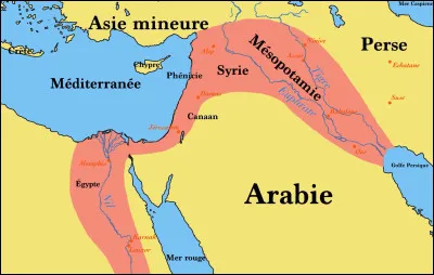 Quelle région est appelée le croissant fertile ?