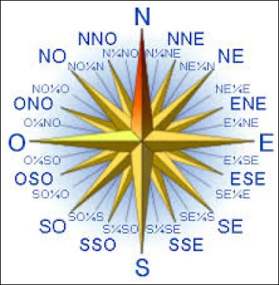 Combien de directions au maximum peut indiquer une rose des vents ?
