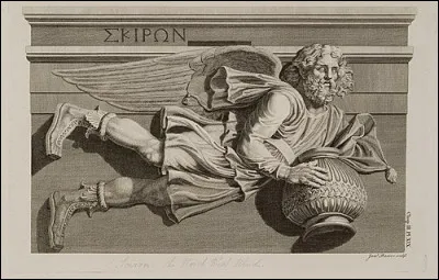 Qui est le dieu grec du vent du nord-ouest ?