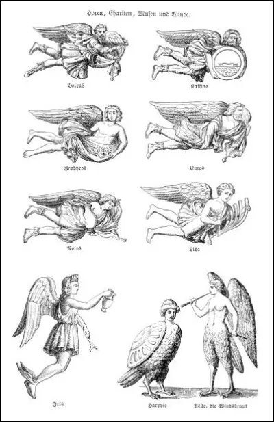 Comment appelle-t-on les divinités des vents ?