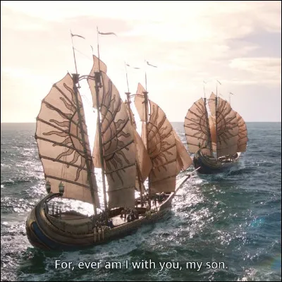 Combien de navires principaux Elendil emmène-t-il avec lui vers la Terre du Milieu ?