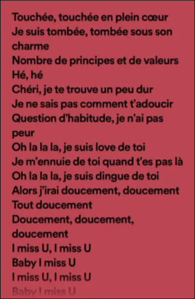 Qui chante ''I Miss U'' ?