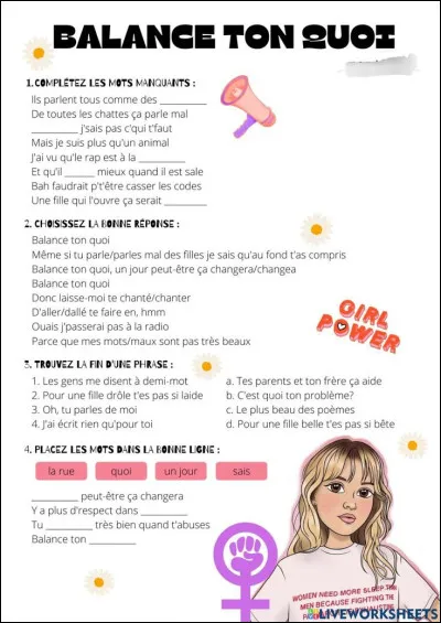 Qui chante ''Balance ton quoi'' ?