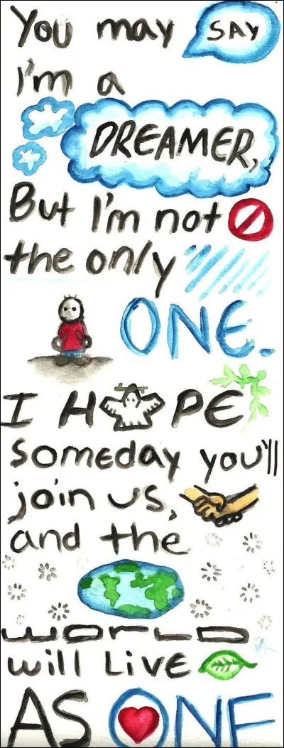 Qui chante ''Imagine'' ?