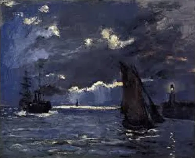 Vers 1864, quel impressionniste a réalisé cette toile intitulée ''Marine, effet de nuit'' ?
