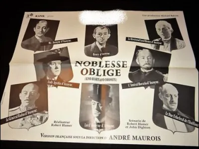 Qui est cet acteur qui interprète dans le film "Noblesse oblige" pas moins de huit rôles différents ?