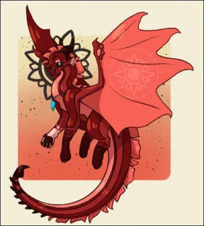 Un peu plus loin Caméléon, son père Aile de Pluie, lui donne un collier qui neutralise les écailles de feu. Comment réagit-elle quand elle le met ?