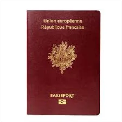 Sur un passeport français, quelle partie du corps est spécifiée en termes de couleur ?