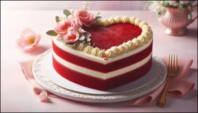 Et pour terminer le romantique d&icirc;ner aux chandelles des amoureux, voici un g&acirc;teau traditionnel de la Saint-Valentin aux &Eacute;tats-Unis : le Red Velvet Cake. Que signifie son nom ?