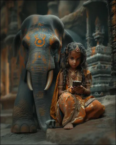 Dans l'hindouisme, l'éléphant est sacré, il est un symbole de puissance et de stabilité.