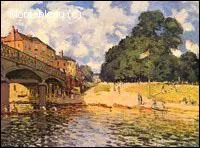 Quel peintre anglais a reprsent le pont de Hampton Court ?