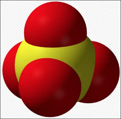Quel est le nom du polluant de l'air, un sel d'acide sulfurique ?