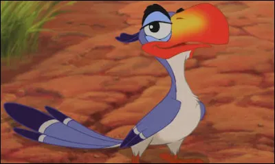 Dans quel film d'animation retrouve-t-on Zazu, le calao &agrave; bec rouge ?