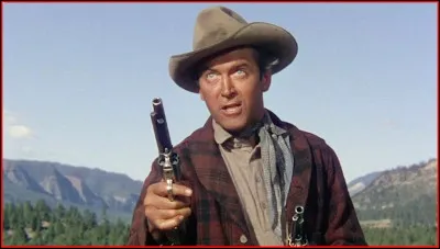 Le personnage incarn&eacute; par James Stewart poursuit celui de Robert Ryan pour :
