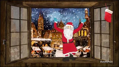 Quelle activité fait le Père Noël sur l'image ?