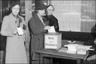 En quelle ann&eacute;e les femmes ont-elles vot&eacute; pour la premi&egrave;re fois en France ?