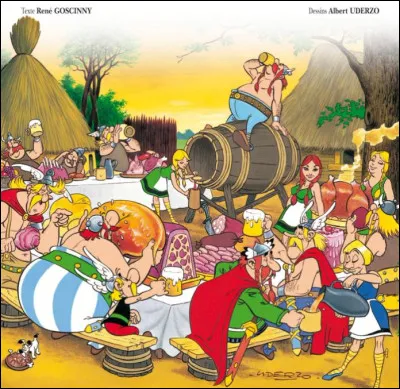 Chez quel peuple, les Gaulois festoient beaucoup ?