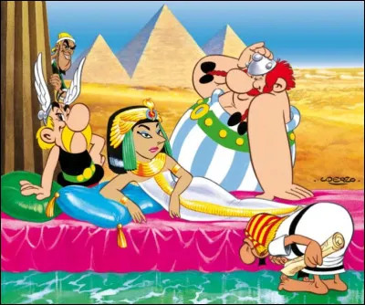 Question de bienvenue : dans quel pays Ast&eacute;rix et Ob&eacute;lix vont-ils aider cette reine tr&egrave;s c&eacute;l&egrave;bre ?