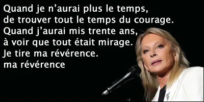 Les paroles de la chanson " Ma r&eacute;v&eacute;rence " de V&eacute;ronique Sanson sont-elles exactes ?