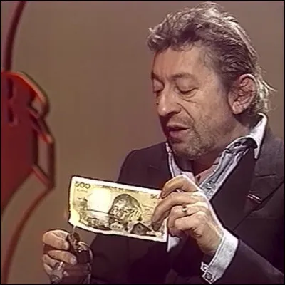 En 1984, dans quelle &eacute;mission Serge Gainsbourg avait-il br&ucirc;l&eacute; un billet de 500 francs ?