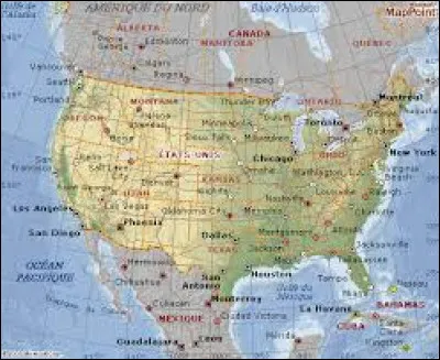 Ces trois Etats forment la fa&ccedil;ade occidentale des Etats-unis, baign&eacute;e par l'oc&eacute;an Atlantique : lequel n'est pas frontalier avec un autre pays ?