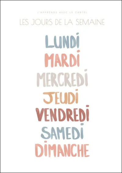 Combien de jours y a-t-il dans une semaine ?