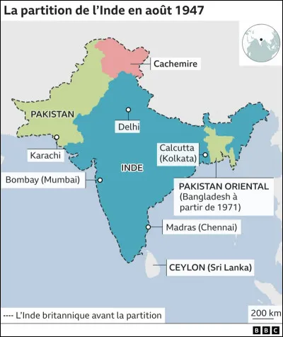 Avant la partition des Indes en 1947, quel &eacute;tait le statut politique du Cachemire ?